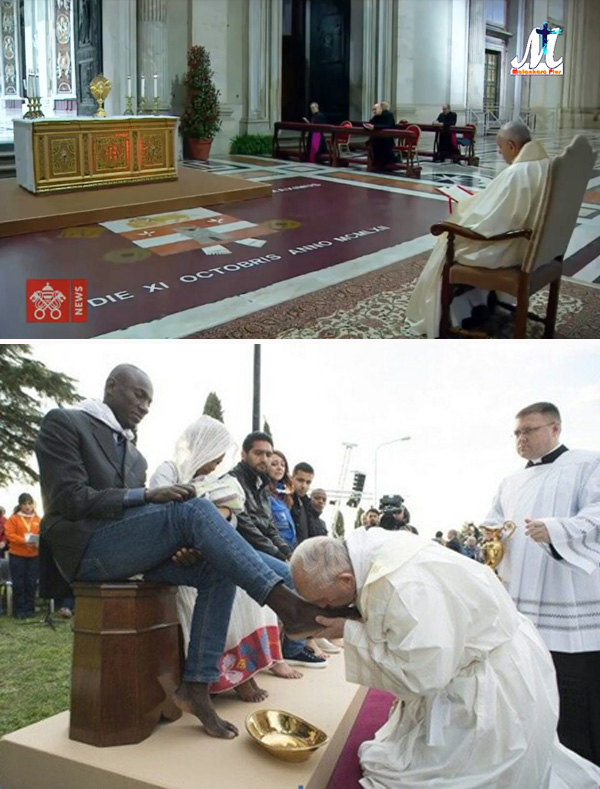 Pope Francis does not kneel to the Holy Sacrament 1